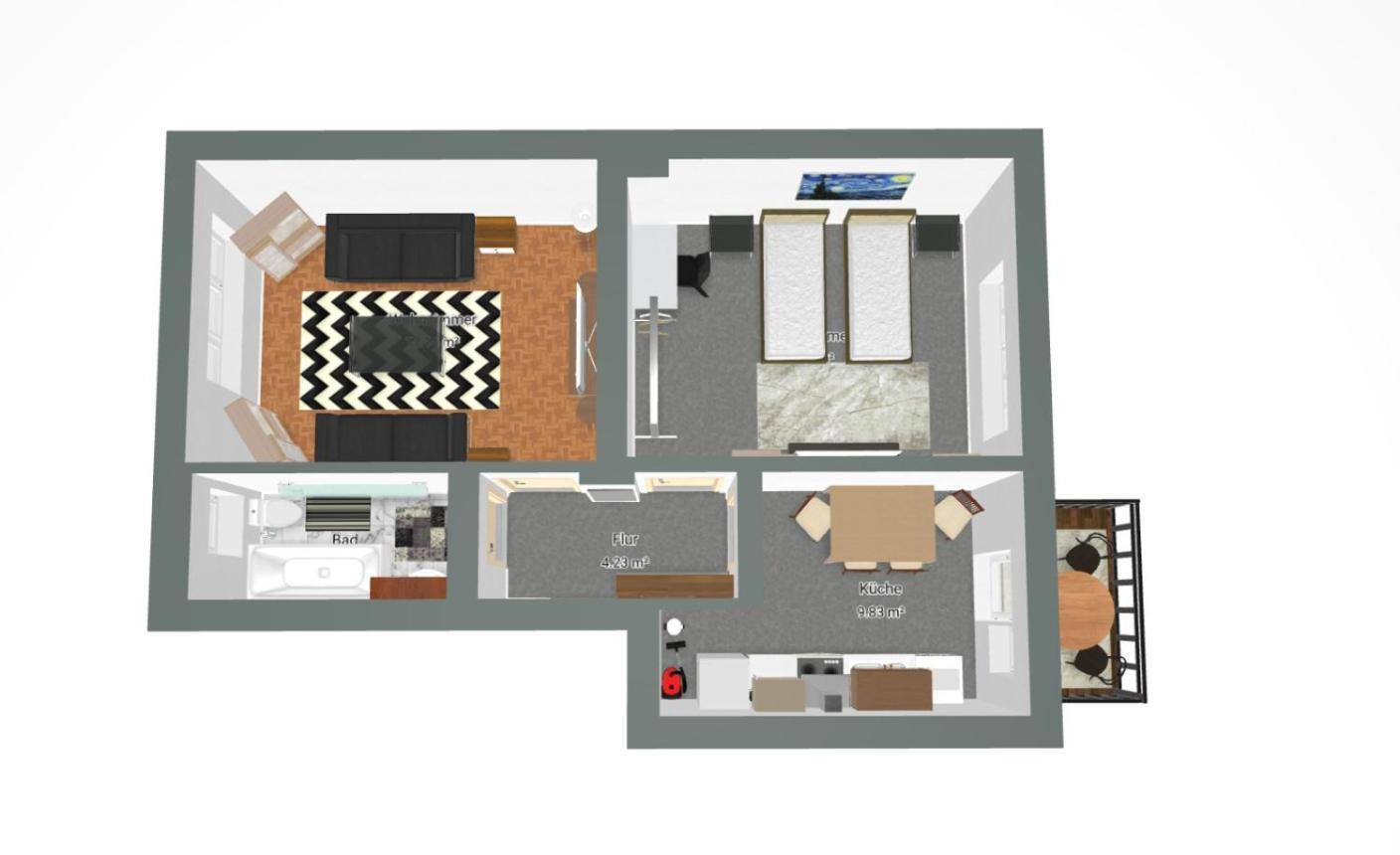 Gockel Homes 1 - Zentral Mit Balkon & Netflix Essen Luaran gambar
